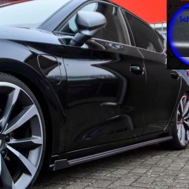 COPPIA SOTTOMINIGONNE CUP CON ALETTE ANTERIORI PER SEAT LEON MK4 (KL) NERO OPACO INGO NOAK TUNING