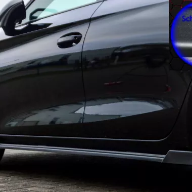 COPPIA SOTTOMINIGONNE CUP CON ALETTE PER SEAT LEON MK4 (KL) NERO OPACO INGO NOAK TUNING