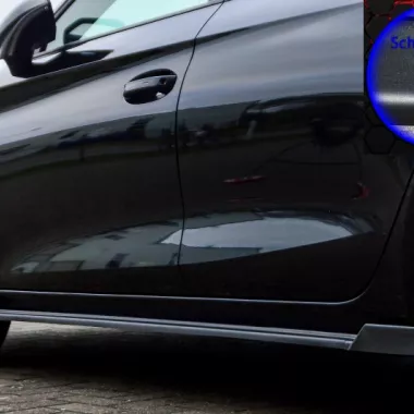 COPPIA SOTTOMINIGONNE CUP CON ALETTE POSTERIORI PER SEAT LEON MK4 (KL) NERO OPACO INGO NOAK TUNING