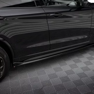 COPPIA SOTTOMINIGONNE MAXTON DESIGN NERE LUCIDE PER ALFA ROMEO STELVIO QUADRIFOGLIO