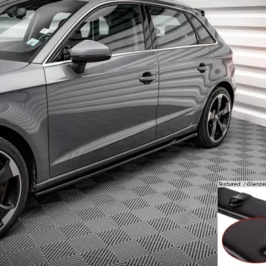 COPPIA SOTTOMINIGONNE MAXTON DESIGN NERE OPACHE PER AUDI A3 8V SPORTBACK PRE RESTYLING NO S-LINE