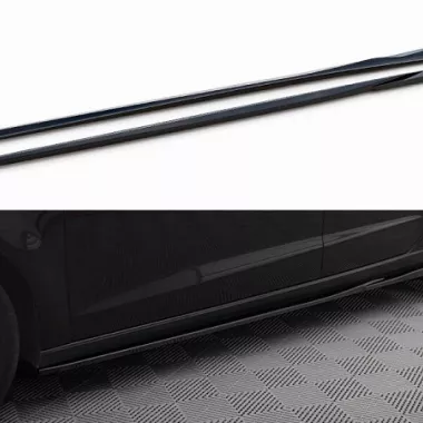 COPPIA SOTTOMINIGONNE MAXTON DESIGN NERE LUCIDE PER AUDI A3 8V SPORTBACK RESTYLING NO S-LINE