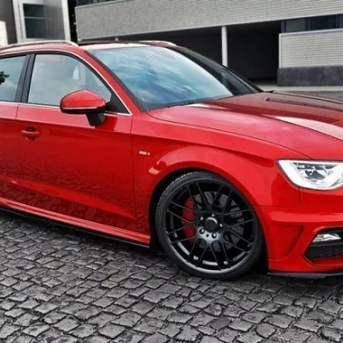COPPIA SOTTOMINIGONNE MAXTON DESIGN CARBON LOOK PER AUDI A3 8V SPORTBACK CON S-LINE