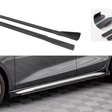 COPPIA SOTTOMINIGONNE CON FLAPS STREET PRO MAXTON DESIGN PER AUDI S3 8Y SPORTBACK (BORDO ROSSO)