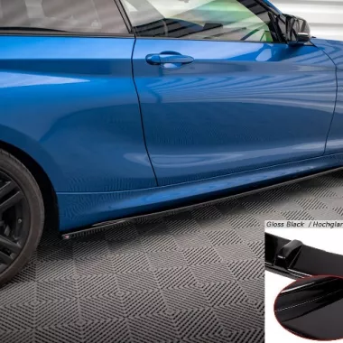 COPPIA SOTTOMINIGONNE MAXTON DESIGN NERE LUCIDE PER BMW SERIE 2 F22 M-PACK