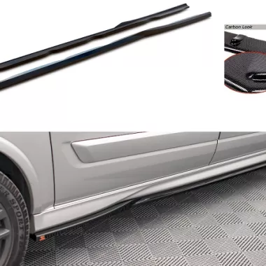COPPIA SOTTOMINIGONNE MAXTON DESIGN CARBON LOOK PER FORD TRANSIT CUSTOM ST-LINE MK1 FACELIFT