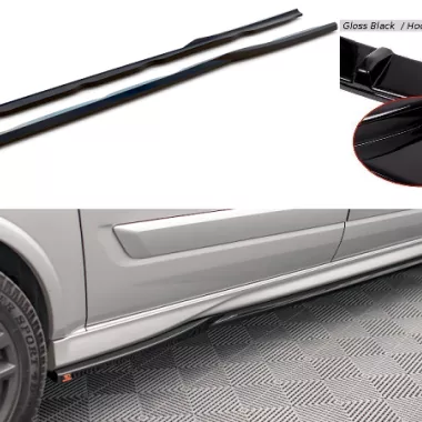 COPPIA SOTTOMINIGONNE MAXTON DESIGN NERE LUCIDE PER FORD TRANSIT CUSTOM ST-LINE MK1 FACELIFT