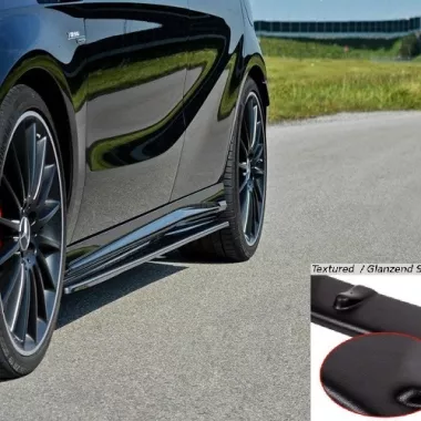 COPPIA SOTTOMINIGONNE MAXTON DESIGN NERE OPACHE PER MERCEDES CLASSE A W176 AMG FACELIFT
