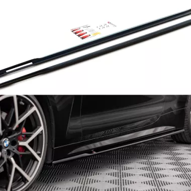 COPPIA SOTTOMINIGONNE V.1 MAXTON DESIGN NERE LUCIDE PER BMW SERIE 4 G22 M-PACK