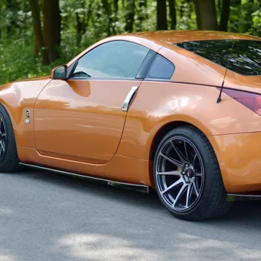 COPPIA SOTTOMINIGONNE MAXTON DESIGN NERE LUCIDE PER NISSAN 350Z