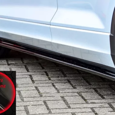 COPPIA SOTTOMINIGONNE PER VW T-ROC R PRE-RESTYLING NERO LUCIDO INGO NOAK TUNING