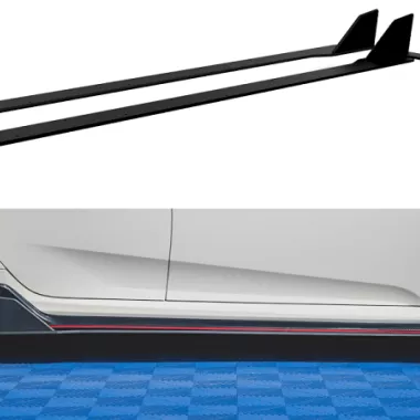 COPPIA SOTTOMINIGONNE RACING DURABILITY MAXTON DESIGN PER HONDA CIVIC X MK10 TYPE R (BORDO ROSSO)