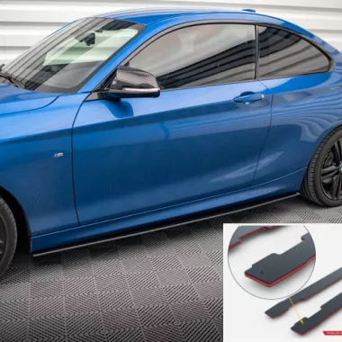 COPPIA SOTTOMINIGONNE STREET PRO MAXTON DESIGN PER BMW SERIE 2 F22 M-PACK (BORDO ROSSO)