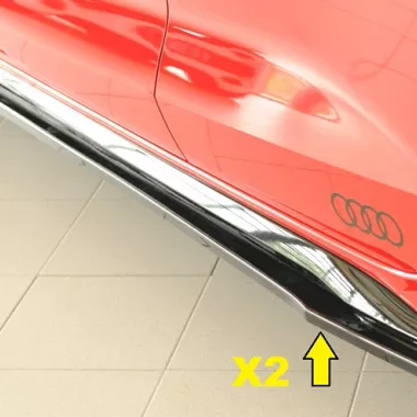 COPPIA SOTTOMINIGONNE NERO LUCIDO PER AUDI A3 8Y SPORTBACK E SEDAN CON S-LINE RIEGER TUNING