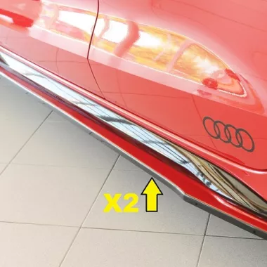 COPPIA SOTTOMINIGONNE NERO OPACO PER AUDI A3 8Y SPORTBACK E SEDAN CON S-LINE RIEGER TUNING