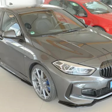 COPPIA SOTTOMINIGONNE NERO LUCIDO PER BMW SERIE 1 F40 M-PACK RIEGER TUNING