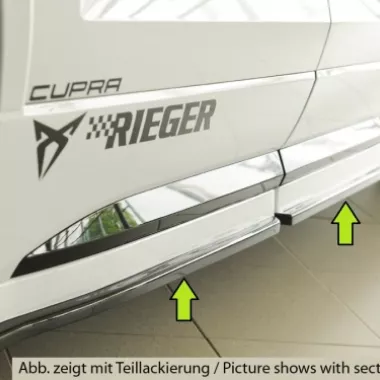 COPPIA SOTTOMINIGONNE NERO OPACO PER CUPRA ATECA PRE RESTYLING &amp; RESTYLING RIEGER TUNING
