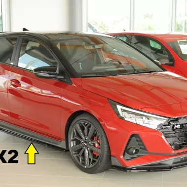 COPPIA SOTTOMINIGONNE NERO LUCIDO PER HYUNDAI I20N MK3 RIEGER TUNING