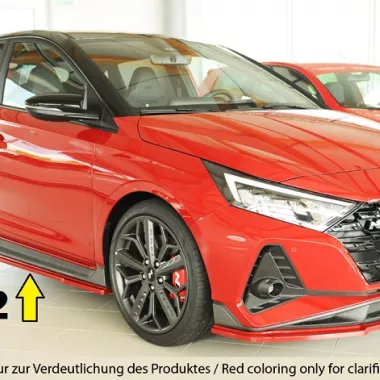 COPPIA SOTTOMINIGONNE NERO OPACO PER HYUNDAI I20N MK3 RIEGER TUNING