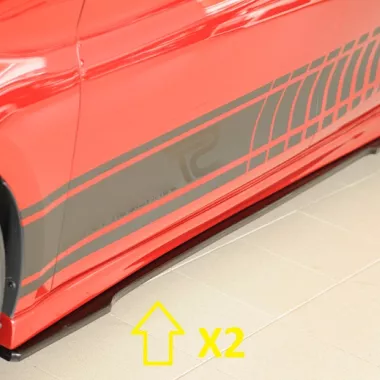 COPPIA SOTTOMINIGONNE NERO LUCIDO PER SEAT LEON MK4 (KL) RIEGER TUNING