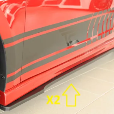 COPPIA SOTTOMINIGONNE NERO OPACO PER SEAT LEON MK4 (KL) RIEGER TUNING