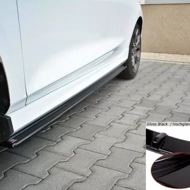 COPPIA SOTTOMINIGONNE V.1 MAXTON DESIGN NERE LUCIDE PER FORD FIESTA MK8 ST / ST-LINE