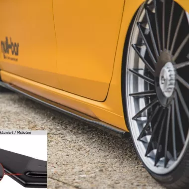 COPPIA SOTTOMINIGONNE V.1 MAXTON DESIGN NERE OPACHE PER VW GOLF MK8 STANDARD