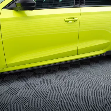 COPPIA SOTTOMINIGONNE V.2 + FLAPS MAXTON DESIGN NERE LUCIDE PER SKODA OCTAVIA RS MK4 COMBI/LIFTBACK PRE RESTYLING