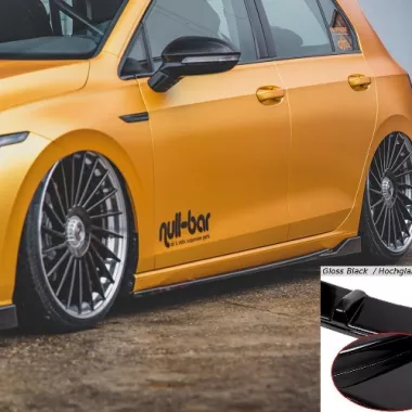 COPPIA SOTTOMINIGONNE V,2 MAXTON DESIGN NERE LUCIDE PER VW GOLF MK8 STANDARD