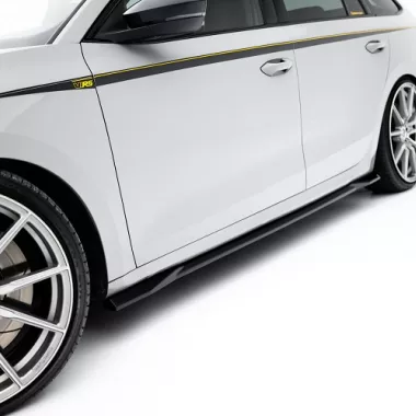 COPPIA SOTTOMINIGONNE V.3 MAXTON DESIGN NERE LUCIDE PER SKODA OCTAVIA RS MK4 COMBI/LIFTBACK PRE RESTYLING