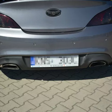APPENDICI DIFFUSORE POSTERIORE SPORTIVO PER HYUNDAI GENESIS COUPE' MK1 NERE LUCIDE MAXTON DESIGN