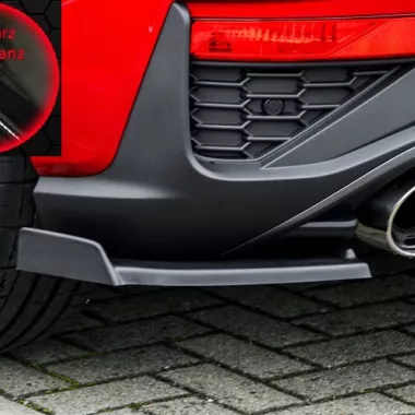 APPENDICI DIFFUSORE POSTERIORE CON ALETTE PER HYUNDAI I30N MK3 HATCHBACK FACELIFT NERE LUCIDE INGO NOAK TUNING