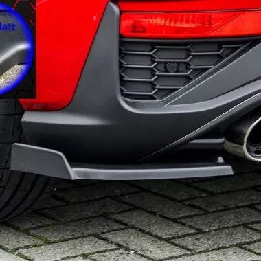 APPENDICI DIFFUSORE POSTERIORE CON ALETTE PER HYUNDAI I30N MK3 HATCHBACK FACELIFT NERE OPACHE INGO NOAK TUNING