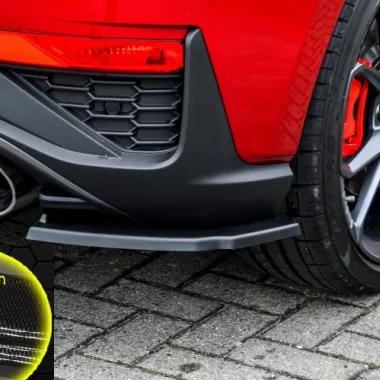 APPENDICI DIFFUSORE POSTERIORE SPORTIVO PER HYUNDAI I30N MK3 HATCHBACK FACELIFT CARBON LOOK INGO NOAK TUNING