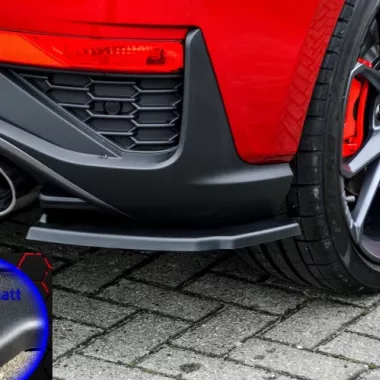 APPENDICI DIFFUSORE POSTERIORE SPORTIVO PER HYUNDAI I30N MK3 HATCHBACK FACELIFT NERE OPACHE INGO NOAK TUNING