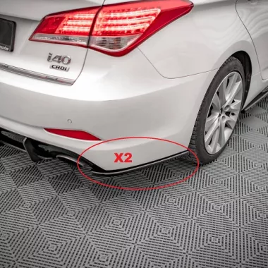 APPENDICI DIFFUSORE POSTERIORE SPORTIVO PER HYUNDAI I40 MK1 NERE LUCIDE MAXTON DESIGN