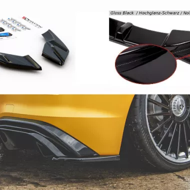 APPENDICI DIFFUSORE POSTERIORE SPORTIVO PER VW GOLF MK8 STANDARD NERE LUCIDE MAXTON DESIGN