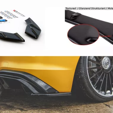 APPENDICI DIFFUSORE POSTERIORE SPORTIVO PER VW GOLF MK8 STANDARD NERE OPACHE MAXTON DESIGN