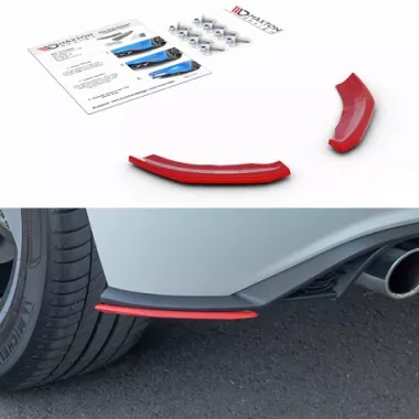 APPENDICI DIFFUSORE POSTERIORE SPORTIVO PER VW POLO AW GTI PRE-RESTYLING ROSSE MAXTON DESIGN