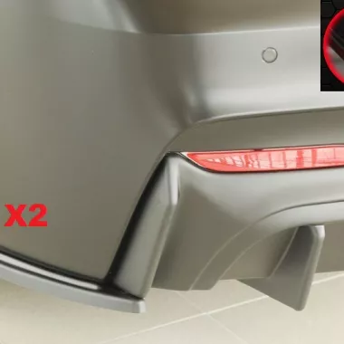 APPENDICI DIFFUSORE POSTERIORE SPORTIVO PER BMW SERIE 2 F22/F23 NERE LUCIDE RIEGER TUNING