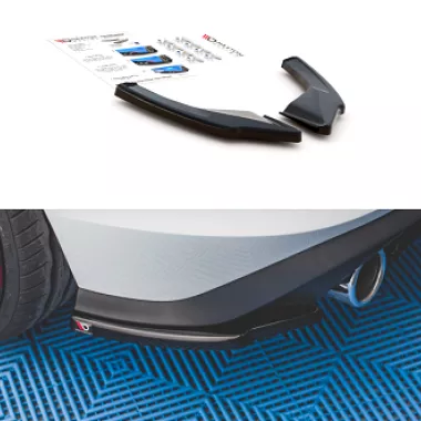 APPENDICI DIFFUSORE POSTERIORE SPORTIVO PER VW GOLF MK8 GTI CARBON LOOK MAXTON DESIGN