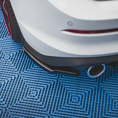 APPENDICI DIFFUSORE POSTERIORE SPORTIVO PER VW GOLF MK8 GTI NERE LUCIDE MAXTON DESIGN