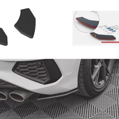APPENDICI DIFFUSORE POSTERIORE SPORTIVO STREET PRO MAXTON DESIGN PER AUDI S3 8Y SPORTBACK (BORDO ROSSO)