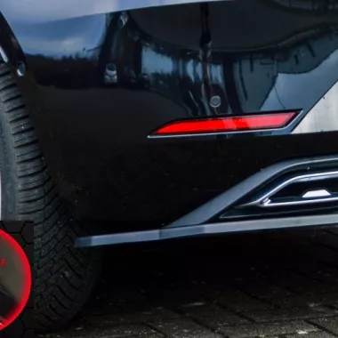 APPENDICI DIFFUSORE POSTERIORE SPORTIVO SEAT LEON MK4 (KL) NERE LUCIDE INGO NOAK TUNING