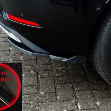 APPENDICI DIFFUSORE POSTERIORE SPORTIVO CON ALETTE SEAT LEON MK4 (KL) NERE LUCIDE INGO NOAK TUNING