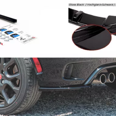 APPENDICI DIFFUSORE POSTERIORE SPORTIVO PER ABARTH 124 SPIDER NERE LUCIDE MAXTON DESIGN