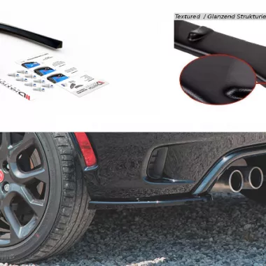 APPENDICI DIFFUSORE POSTERIORE SPORTIVO PER ABARTH 124 SPIDER NERE OPACHE MAXTON DESIGN