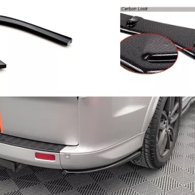 APPENDICI DIFFUSORE POSTERIORE SPORTIVO PER FORD TRANSIT CUSTOM ST-LINE MK1 FACELIFT CARBON LOOK MAXTON DESIGN