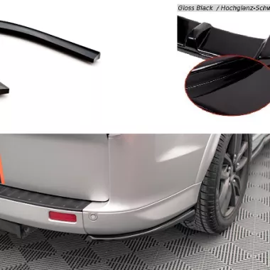 APPENDICI DIFFUSORE POSTERIORE SPORTIVO PER FORD TRANSIT CUSTOM ST-LINE MK1 FACELIFT NERE LUCIDE MAXTON DESIGN
