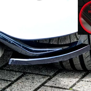 APPENDICI DIFFUSORE POSTERIORE SPORTIVO PER VW T-ROC R PRE-RESTYLING NERE LUCIDE INGO NOAK TUNING